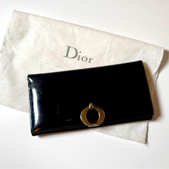 DIOR Elegant Black Wallet w/Dust Bag • Beautiful Pre-loved Condition • Authentic - Picture 1 of 8
